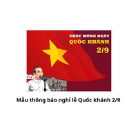 Mẫu thông báo nghỉ lễ Quốc khánh 2/9 năm 2024 có file tải