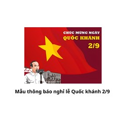 Mẫu thông báo nghỉ lễ Quốc khánh 2/9 năm 2024 có file tải