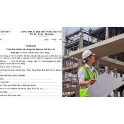 Mẫu Tờ trình thẩm định thiết kế xây dựng triển khai sau thiết kế cơ sở