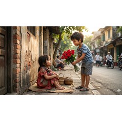 Phân tích nhân vật anh trong câu chuyện Hoa hồng tặng mẹ
