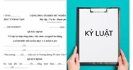 Mẫu Quyết định xử lý kỷ luật giáo viên mới nhất