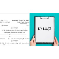 Mẫu Quyết định xử lý kỷ luật giáo viên mới nhất
