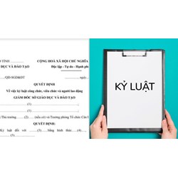 Mẫu Quyết định xử lý kỷ luật giáo viên mới nhất
