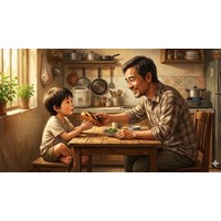 Phân tích đặc điểm nhân vật Cha trong Chiếc bánh mì cháy