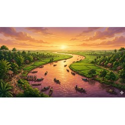 Cảm nhận về tình yêu của tác giả đối với dòng Mê Kông