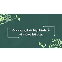 Các dạng bài tập kinh tế vĩ mô có lời giải