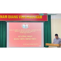 Lễ chuyển đảng chính thức cho đảng viên dự bị