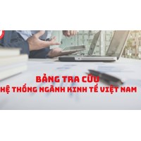 Bảng tra cứu Hệ thống ngành kinh tế Việt Nam