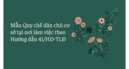 Mẫu Quy chế dân chủ cơ sở tại nơi làm việc theo Hướng dẫn 41/HD-TLĐ