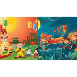Bộ tranh vẽ trung thu đẹp, vui nhộn và ý nghĩa nhất năm 2024