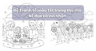 Bộ Tranh tô màu Tết trung thu cho bé đẹp, sáng tạo