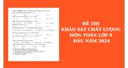 Đề thi khảo sát chất lượng môn Toán lớp 8 đầu năm 2024