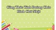 Công thức tính đường chéo hình chữ nhật