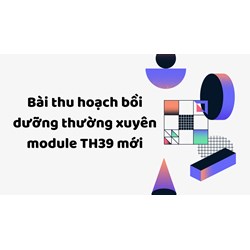 Bài thu hoạch bồi dưỡng thường xuyên module TH39 mới