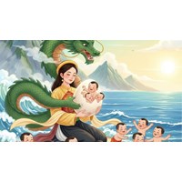 Viết đoạn văn nêu suy nghĩ của em về truyện Con Rồng cháu Tiên