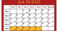 Tổng hợp các ngày nghỉ lễ tết năm 2025 của cán bộ, công chức, viên chức, người lao động