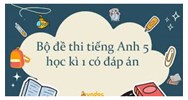 Đề thi học kì 1 lớp 5 môn Tiếng Anh năm 2024-2025 có đáp án