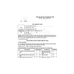 Mẫu giấy khám sức khỏe dùng cho người từ đủ 18 tuổi