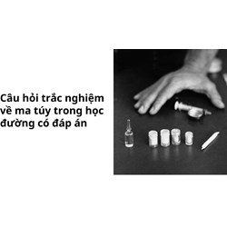 Câu hỏi trắc nghiệm về ma túy trong học đường có đáp án