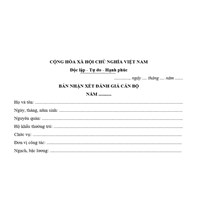 Mẫu phiếu nhận xét của cấp ủy đối với cán bộ lãnh đạo