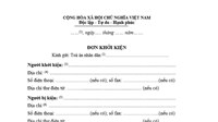 Cách viết mẫu đơn khởi kiện đánh người gây thương tích