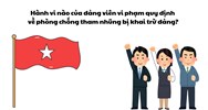 Hành vi nào của đảng viên vi phạm quy định về phòng chống tham nhũng bị khai trừ đảng?