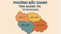 Phường Bắc Gianh tỉnh Quảng Trị gồm những phường nào từ 1/7/2025?