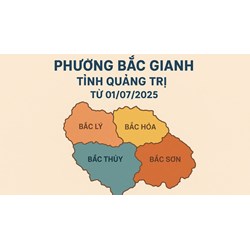 Phường Bắc Gianh tỉnh Quảng Trị gồm những phường nào từ 1/7/2025?