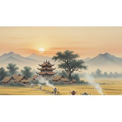 Phân tích bài thơ Thiên Trường vãn vọng của Trần Nhân Tông lớp 8