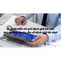 Ai phải chịu chi phí định giá tài sản khi đương sự yêu cầu về định giá tài sản?