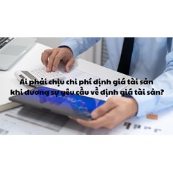 Ai phải chịu chi phí định giá tài sản khi đương sự yêu cầu về định giá tài sản?