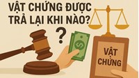 Vật chứng được trả lại khi nào?