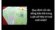Quy định về văn bằng bảo hộ trong Luật sở hữu trí tuệ mới nhất