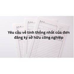 Yêu cầu về tính thống nhất của đơn đăng ký sở hữu công nghiệp theo Luật sở hữu trí tuệ mới nhất