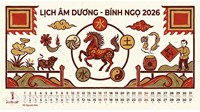 Lịch dương năm 2026 - Lịch âm 2026: Đầy đủ 365 ngày