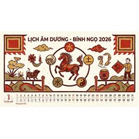 Lịch dương năm 2026 - Lịch âm 2026: Đầy đủ 365 ngày
