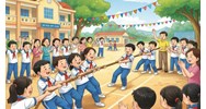 Kể lại trận thi đấu kéo co lớp 3 chọn lọc hay nhất