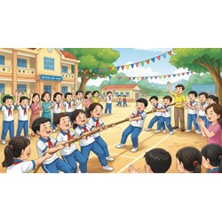 Kể lại trận thi đấu kéo co lớp 3 chọn lọc hay nhất