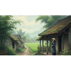 Cảm nhận không gian mùa xuân của làng quê Bắc Bộ trong bài thơ Mưa xuân