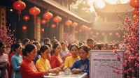 Tổ chức thu tiền công đức tại đền, chùa Lễ hội Xuân 2026: Quy định về tính minh bạch theo Thông tư 04/2023/TT-BTC