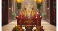 Cúng Vía Thần Tài trong nhà hay ngoài sân? Lễ xong có được chia lộc cho người ngoài không?