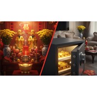 Mua vàng ngày vía Thần tài xong nên cất vào két sắt hay đặt lên ban thờ Thần Tài?