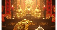 Bí kíp đặt củ tỏi nguyên tép và Thiềm Thừ (Cóc ngậm tiền) trên ban Thần Tài đúng hướng