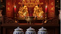 Mẹo đặt 3 hũ Gạo - Muối - Nước trên ban Thần Tài chuẩn phong thủy để tụ tài lộc