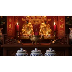 Mẹo đặt 3 hũ Gạo - Muối - Nước trên ban Thần Tài chuẩn phong thủy để tụ tài lộc