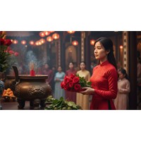 Đi chùa cầu duyên Rằm tháng Giêng cần chuẩn bị mâm lễ thế nào? Ý nghĩa hoa hồng đỏ và trầu cau