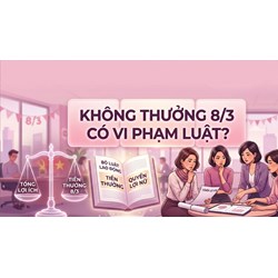Công ty không tặng quà, không thưởng tiền ngày 8/3: Có vi phạm Luật Lao động không?