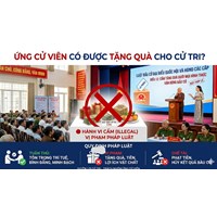 Ứng cử viên có được phép tặng quà cho cử tri khi vận động bầu cử không?