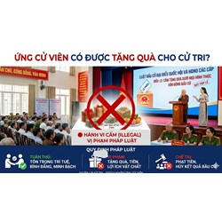 Ứng cử viên có được phép tặng quà cho cử tri khi vận động bầu cử không?