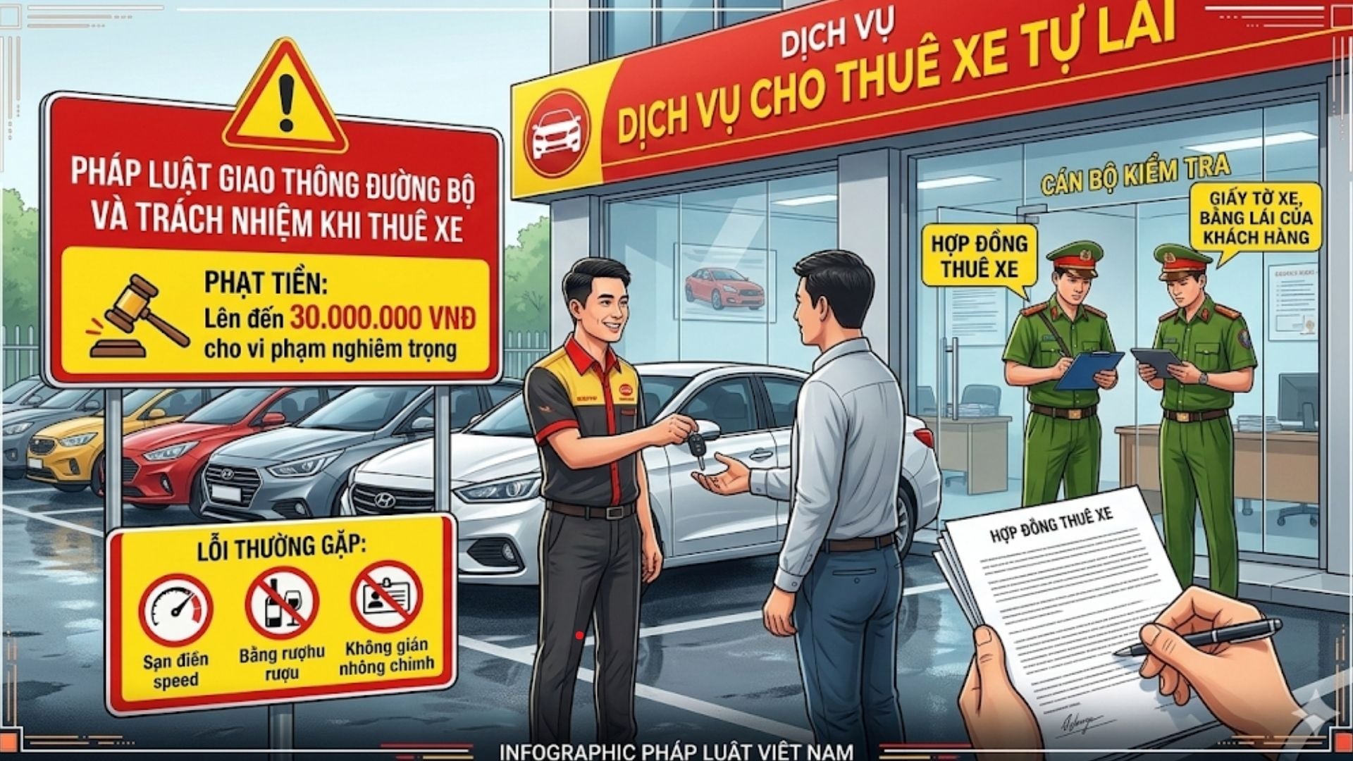 Cách nhận biết và phòng tránh khách thuê xe gian lận